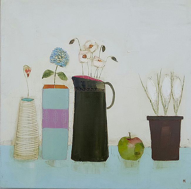 Eithne  Roberts - Crocus pot, apple and other flowers